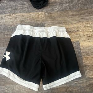 Under Armour Black and White Athletic Shorts
